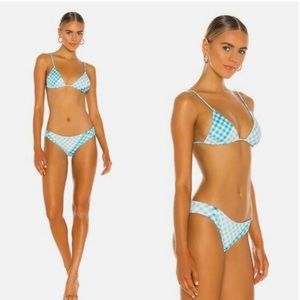 NWT LSPACE BRITTANY BIKINI TOP SIZE XL PICNIC PLAID